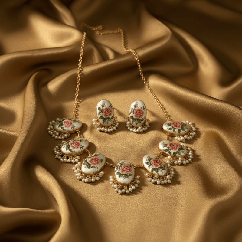 Aganya kreation jewelry Sets Ritanya Real Pearl Set - Handcrafted Elegance for Every Occasion