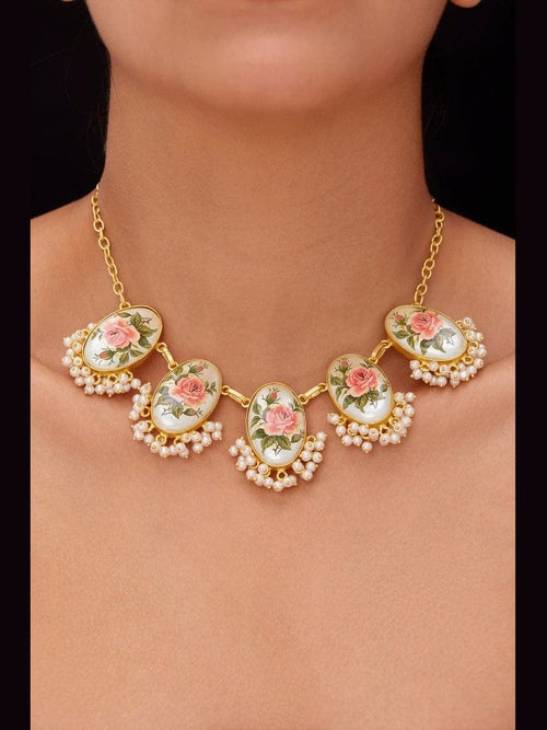 Aganya kreation jewelry Sets Ritanya Real Pearl Set - Handcrafted Elegance for Every Occasion