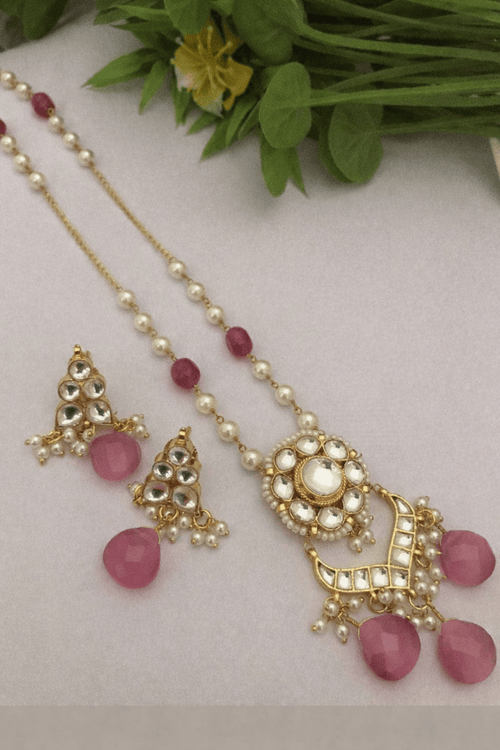 Aganya kreation jewelry Sets Rohika Polki Sleek Set - Elegant Ethnic Jewelry