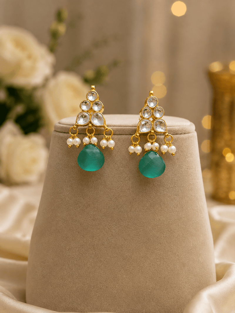 Aganya kreation jewelry Sets Rohika Polki Sleek Set - Elegant Ethnic Jewelry