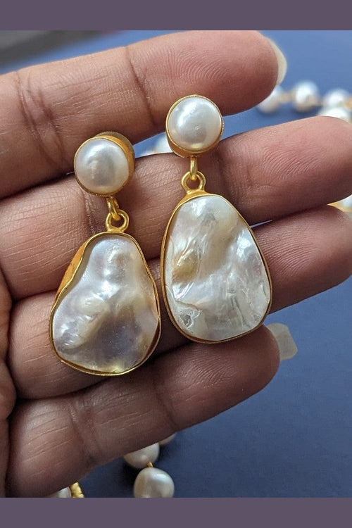 Aganya kreation jewelry Sets Ruchika Real Pearl Set - Elegant Handcrafted Jewelry