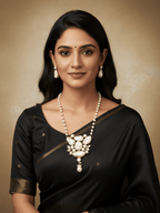Aganya kreation jewelry Sets Ruchika Real Pearl Set - Elegant Handcrafted Jewelry