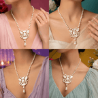 Aganya kreation jewelry Sets Ruchika Real Pearl Set - Elegant Handcrafted Jewelry