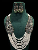 Aganya kreation jewelry Sets Rudrani Set - Exquisite Ethnic Jewelry for Weddings & Parties Mint green