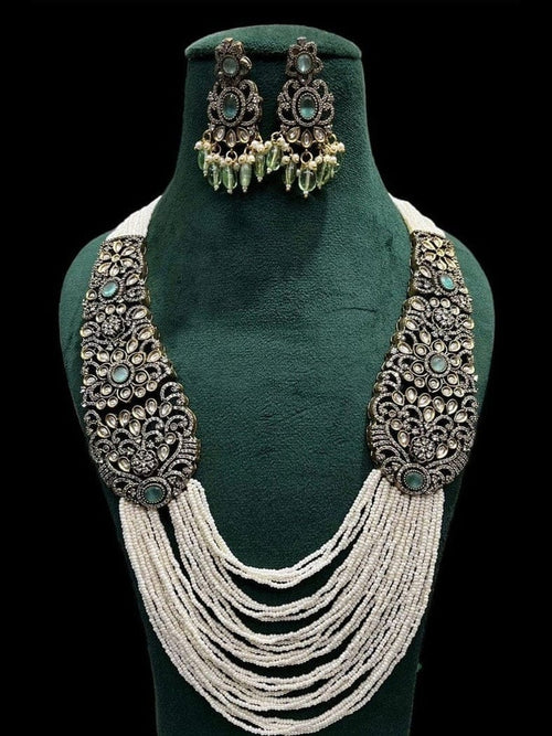 Aganya kreation jewelry Sets Rudrani Set - Exquisite Ethnic Jewelry for Weddings & Parties Mint green