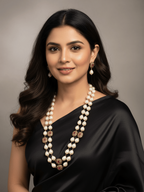 Aganya kreation jewelry Sets Sajni Shell Pearl Mala - Ethnic Kundan Jewelry White Shell pearl