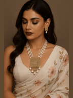 Aganya kreation jewelry Sets Saranya real pearl set
