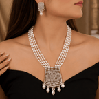 Aganya kreation jewelry Sets Saranya real pearl set