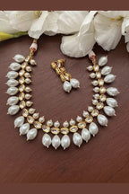 Aganya kreation jewelry Sets Sasha Shell Pearl Set - Elegant Ethnic & Western Jewelry at Aganya Kreation