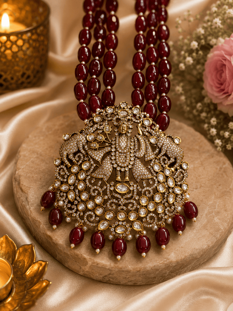 Aganya kreation jewelry Sets Sayali Jagganath Set - Exquisite Handcrafted Kundan Jewelry