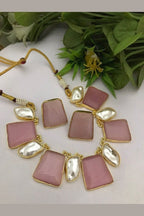 Aganya kreation jewelry Sets Shivakshi Real pearl set Pink
