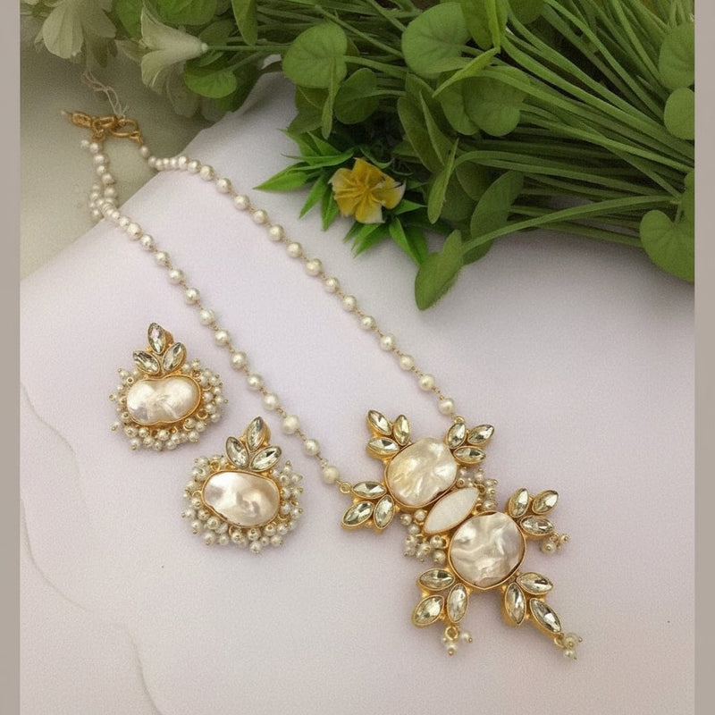 Aganya kreation jewelry Sets Shyama Real Pearl Set - Elegant Handcrafted Jewelry