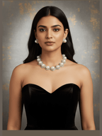 Aganya kreation jewelry Sets Sneha Ad Pearl Set - Elegant Partywear Jewelry