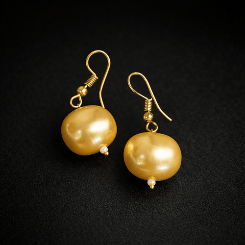 Aganya kreation jewelry Sets Sonalika Mala Set - Elegant Brass Jewelry with Shell Pearls