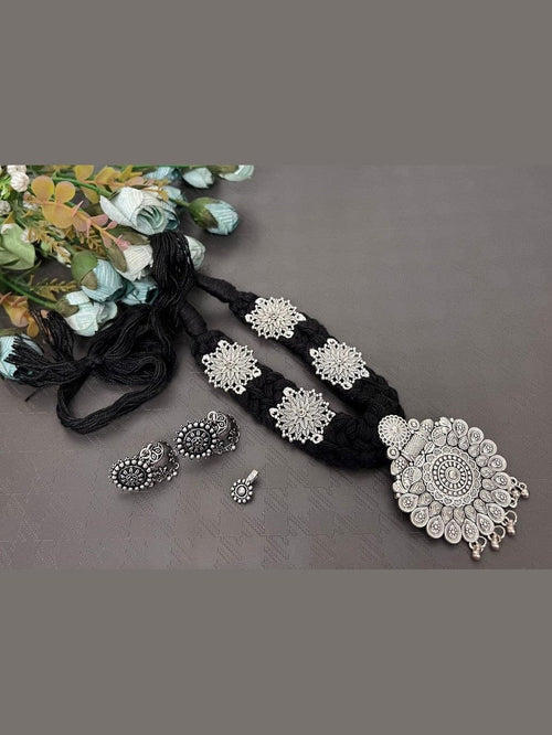 Aganya kreation jewelry Sets Srinika Combo - Exquisite Navratri Accessory Black