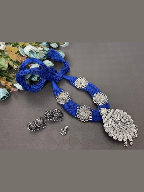 Aganya kreation jewelry Sets Srinika Combo - Exquisite Navratri Accessory Blue