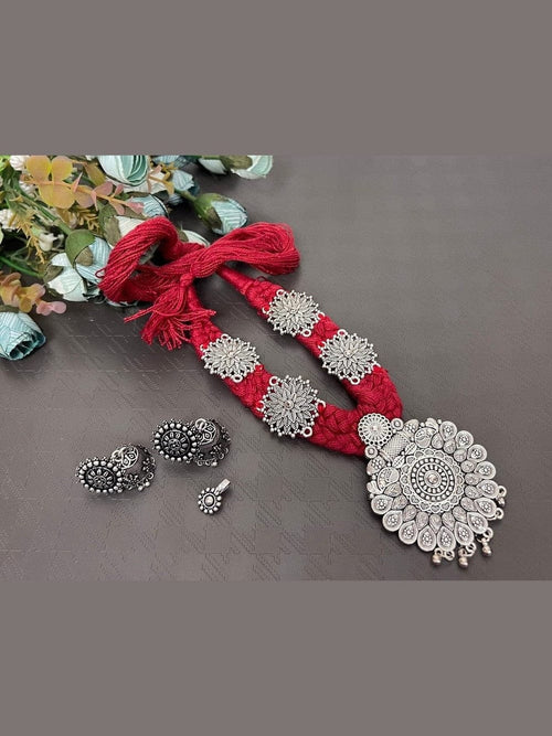 Aganya kreation jewelry Sets Srinika Combo - Exquisite Navratri Accessory Maroon