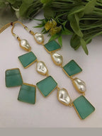 Aganya kreation jewelry Sets Sulochna Shell Pearl Set - Elegant Brass Jewelry Mint