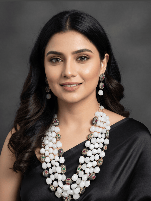 Aganya kreation jewelry Sets Tarakshi semi precious kundan mala set