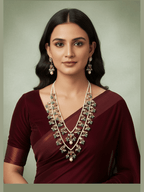 Aganya kreation jewelry Sets Tejaswini Mala Kundan Set - Elegant Brass Jewelry