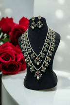 Aganya kreation jewelry Sets Tejaswini Mala Kundan Set - Elegant Brass Jewelry