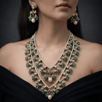 Aganya kreation jewelry Sets Tejaswini Mala Kundan Set - Elegant Brass Jewelry