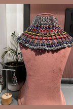 Aganya kreation jewelry Sets Tribal Afghani Afreen Oxidised Set - Vintage Elegance