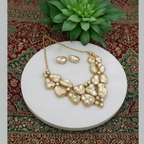 Aganya kreation jewelry Sets Vachaya Real Pearl Set - Elegant Handcrafted Jewelry