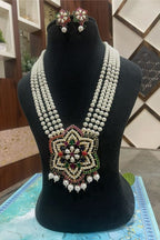 Aganya kreation jewelry Sets Vardini Real Pearl Set - Elegant Brass Jewelry