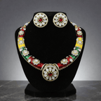 Aganya kreation jewelry Sets Warisha Designer Kundan Wedding Hasli Set