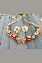 Aganya kreation jewelry Sets Warisha Designer Kundan Wedding Hasli Set