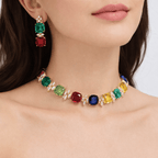 Aganya kreation jewelry Sets Yogita Real Pearl Set - Elegant Brass Jewelry with Kundan Finish Style