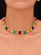 Aganya kreation jewelry Sets Yogita Real Pearl Set - Elegant Brass Jewelry with Kundan Finish Style