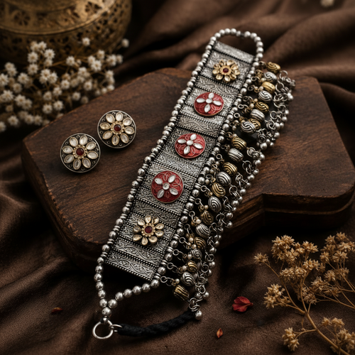 Aganya kreation jewelry Sets Zara Set - Elegant Ethnic & Western Jewelry Style Red