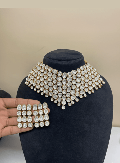 Aganya kreation jewelry Sets Zarina massonite polki kundan set