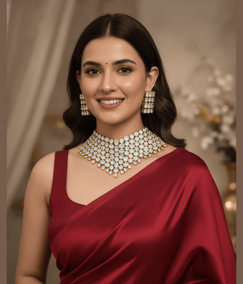 Aganya kreation jewelry Sets Zarina massonite polki kundan set