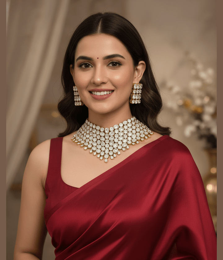 Aganya kreation jewelry Sets Zarina massonite polki kundan set