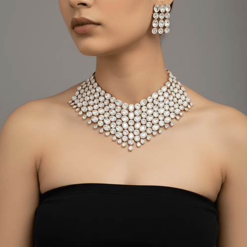 Aganya kreation jewelry Sets Zarina massonite polki kundan set