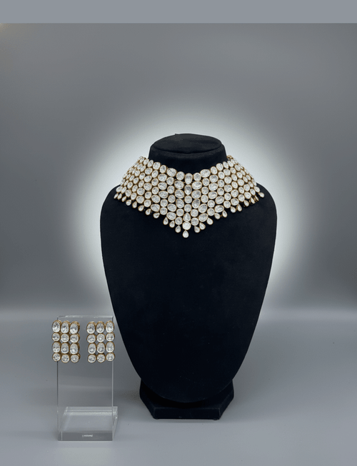 Aganya kreation jewelry Sets Zarina massonite polki kundan set