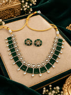 Aganya kreation Jewelry Yutika Hydro Beads Masonite Polki Kundan Necklace Set
