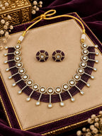 Aganya kreation Jewelry Yutika Hydro Beads Masonite Polki Kundan Necklace Set