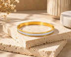 Aganya kreation Jewelry Zinnia Bracelet 18k Gold Plated Stainless Steel Tarnish Free Waterproof Female Jewellery