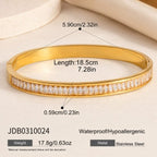 Aganya kreation Jewelry Zinnia Bracelet 18k Gold Plated Stainless Steel Tarnish Free Waterproof Female Jewellery