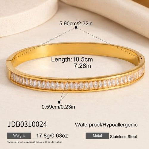 Aganya kreation Jewelry Zinnia Bracelet 18k Gold Plated Stainless Steel Tarnish Free Waterproof Female Jewellery