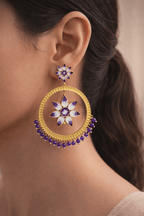 Aganya kreation Jhumka earrings Embellished Chandbali Earrings - Handcrafted Elegance
