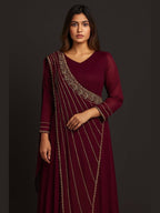 Aganya kreation Kurti Indo Western Saree Style Gown