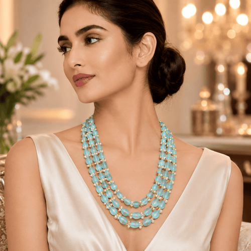 Aganya kreation Necklaces Alka Monalisa Stone Mala - Exquisite Natural Necklace
