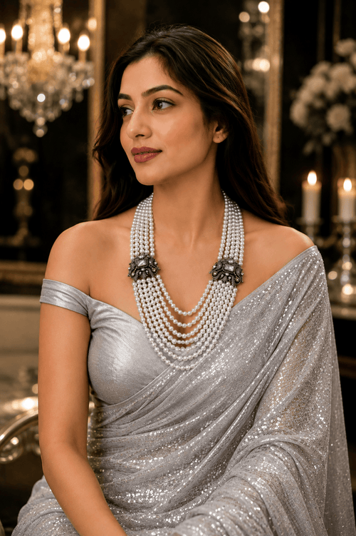 Aganya kreation Necklaces Anala Polki Kundan Necklace - Exquisite Brass Jewelry