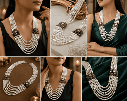 Aganya kreation Necklaces Anala Polki Kundan Necklace - Exquisite Brass Jewelry