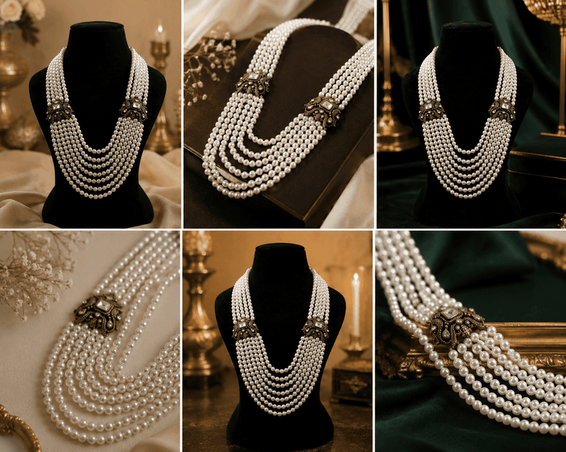 Aganya kreation Necklaces Anala Polki Kundan Necklace - Exquisite Brass Jewelry